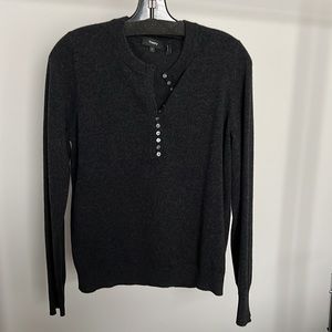 Theory L Cashmere Sweater Charcoal